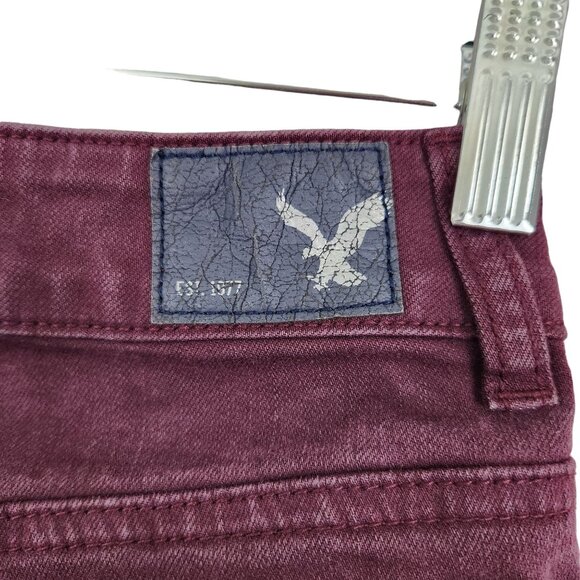 American Eagle Outfitters AEO Shorts Womens Size 2 Hi-Rise Shortie Super Stretch - Picture 5 of 8